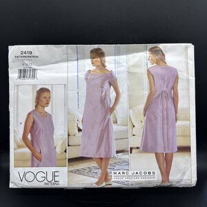 Vogue Marc Jacobs 2419 "Misses' Dress" (8-10-12) Sewing Pattern Uncut FF